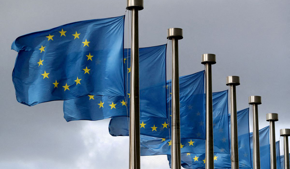 EU flags
